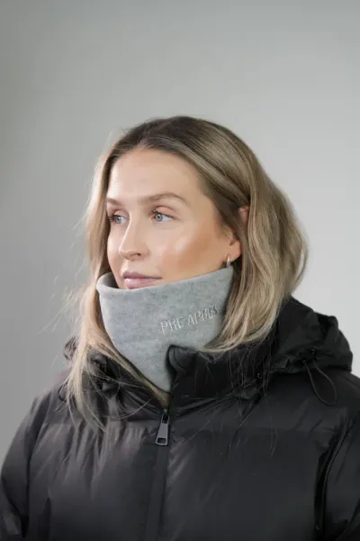 Pre Aprés Puffy Neck Warmer, Stone grey